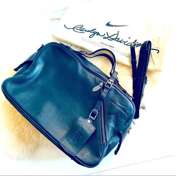 Nike Other - Nike Carolyn Davidson Black Leather Laptop Bag Briefcase Limited Edition Buckle
